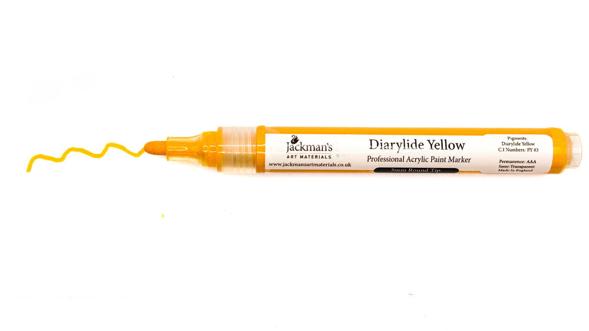 Diarylide Yellow Acrylic Marker Pen Jackman's Art Materials
