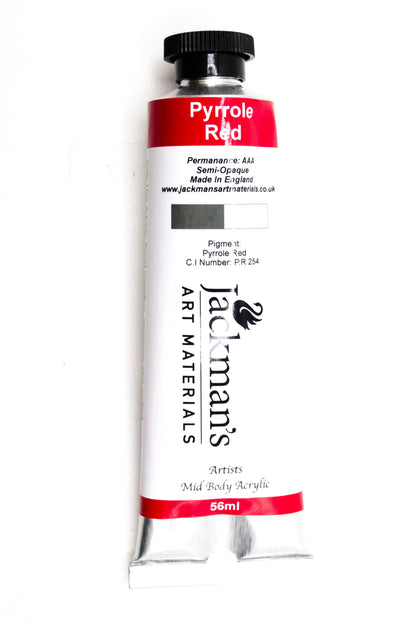 Pyrrole Red Artist Acrylic - Jackman's Art Materials