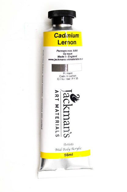 Cadmium Lemon Artist Acrylic - Jackman's Art Materials
