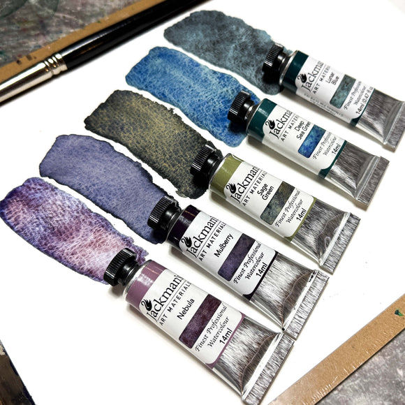 A Collection Of Granulating Watercolours By M.Jackman Vol.1