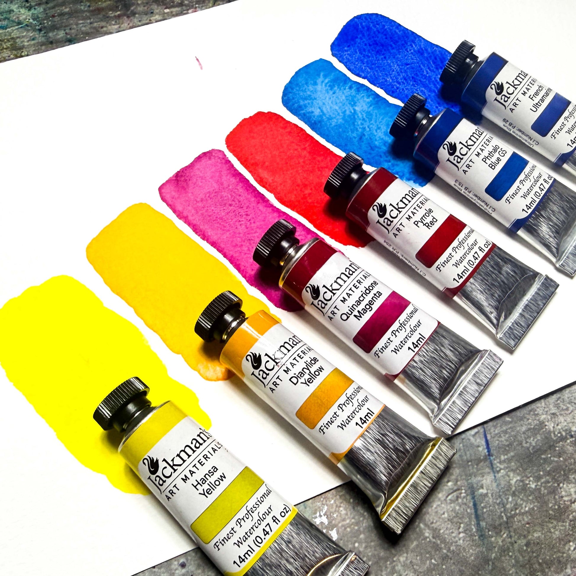 Primary Colours Warm & Cool Cadmium Free Starter Pack set of 6 - Jackman's Art Materials