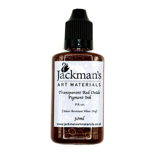 Transparent Red Oxide Indian Ink - Jackman's Art Materials