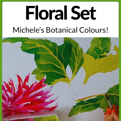 Michele Webber Professional Handmade Watercolour Floral Set of 10 Colours - Jackman's Art Materials