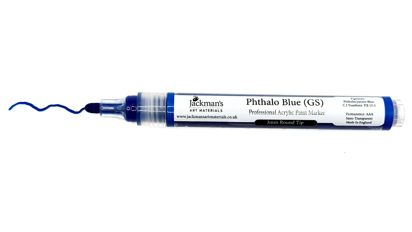 Phthalo Blue (GS) Acrylic Marker Pen - Jackman's Art Materials