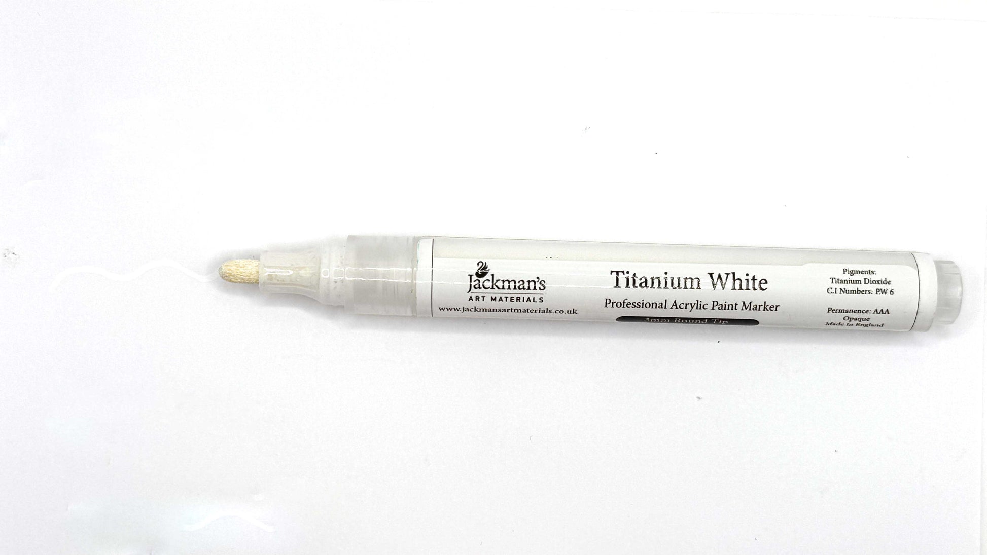 Titanium White Acrylic Marker Pen - Jackman's Art Materials