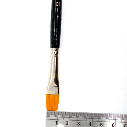 Extra Fine Golden Synthetic (Gold Sable) Flat Professional Watercolour & Oil Painting Brush Brush - Jackman's Art Materials