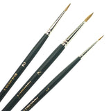 3 Kolinsky Round Brushes Set  - Jackman's Art Materials