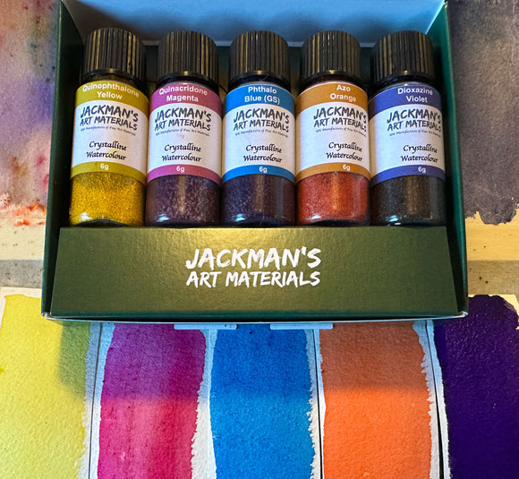 Crystalline Watercolour Single Pigment Mixing Set of 5 - Jackman's Art Materials