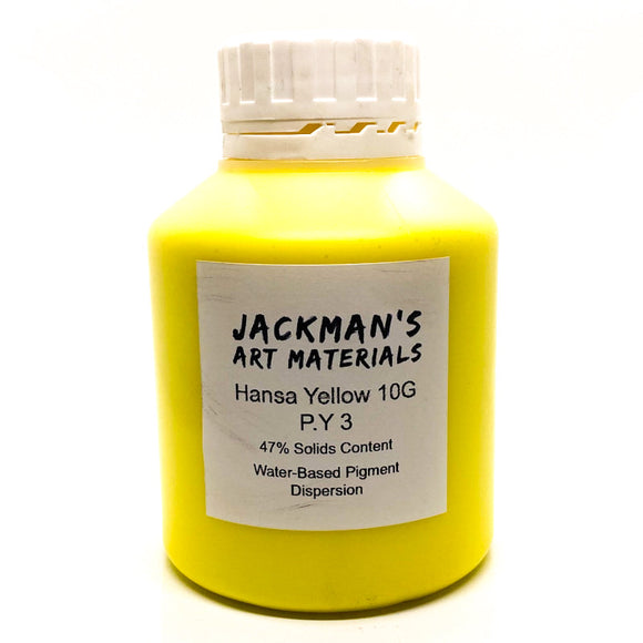 Hansa Yellow 10G P.Y 3 Water-based pigment dispersion Dispersions - Jackman's Art Materials