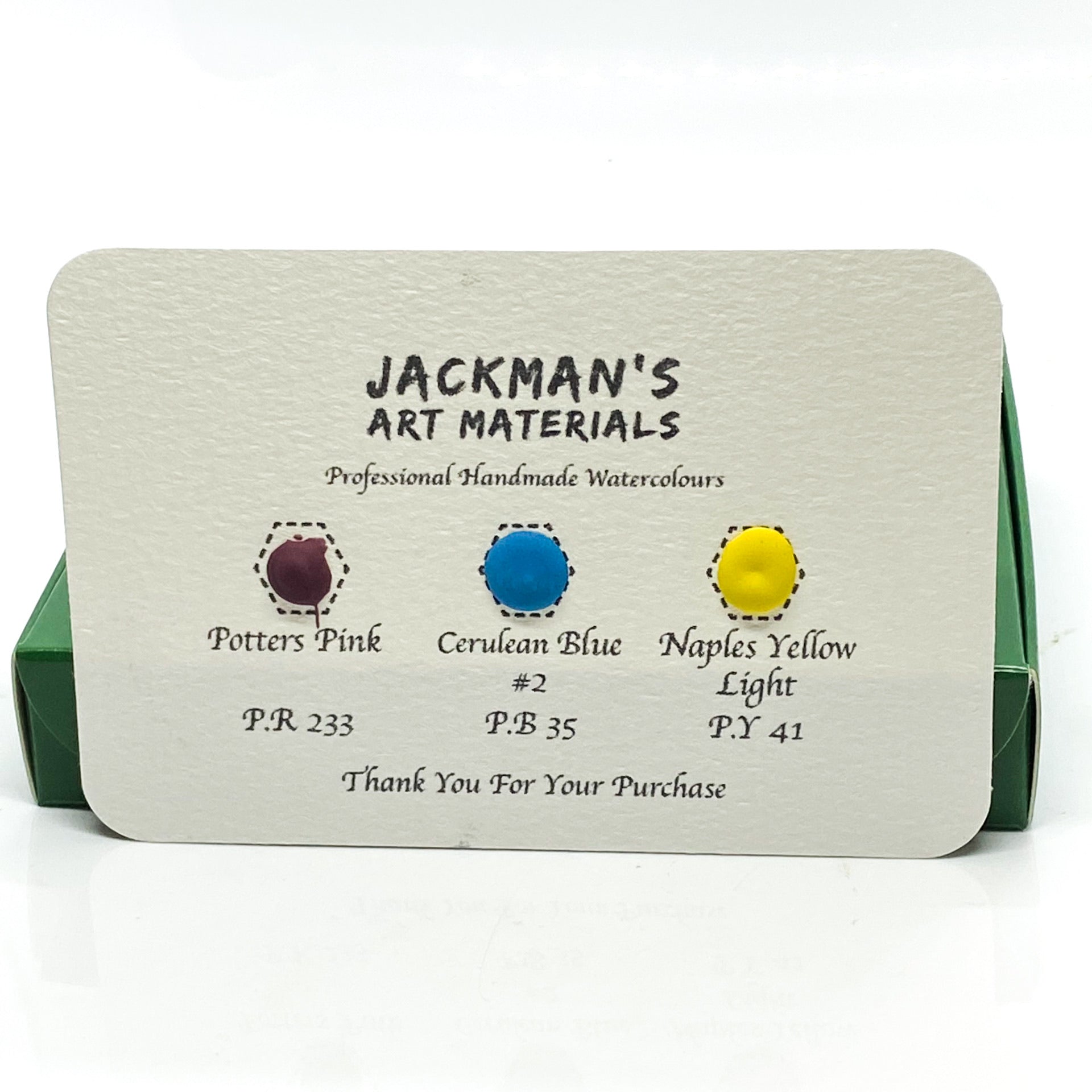 Professional Handmade Watercolour 3 Colour Dot Card  - Jackman's Art Materials