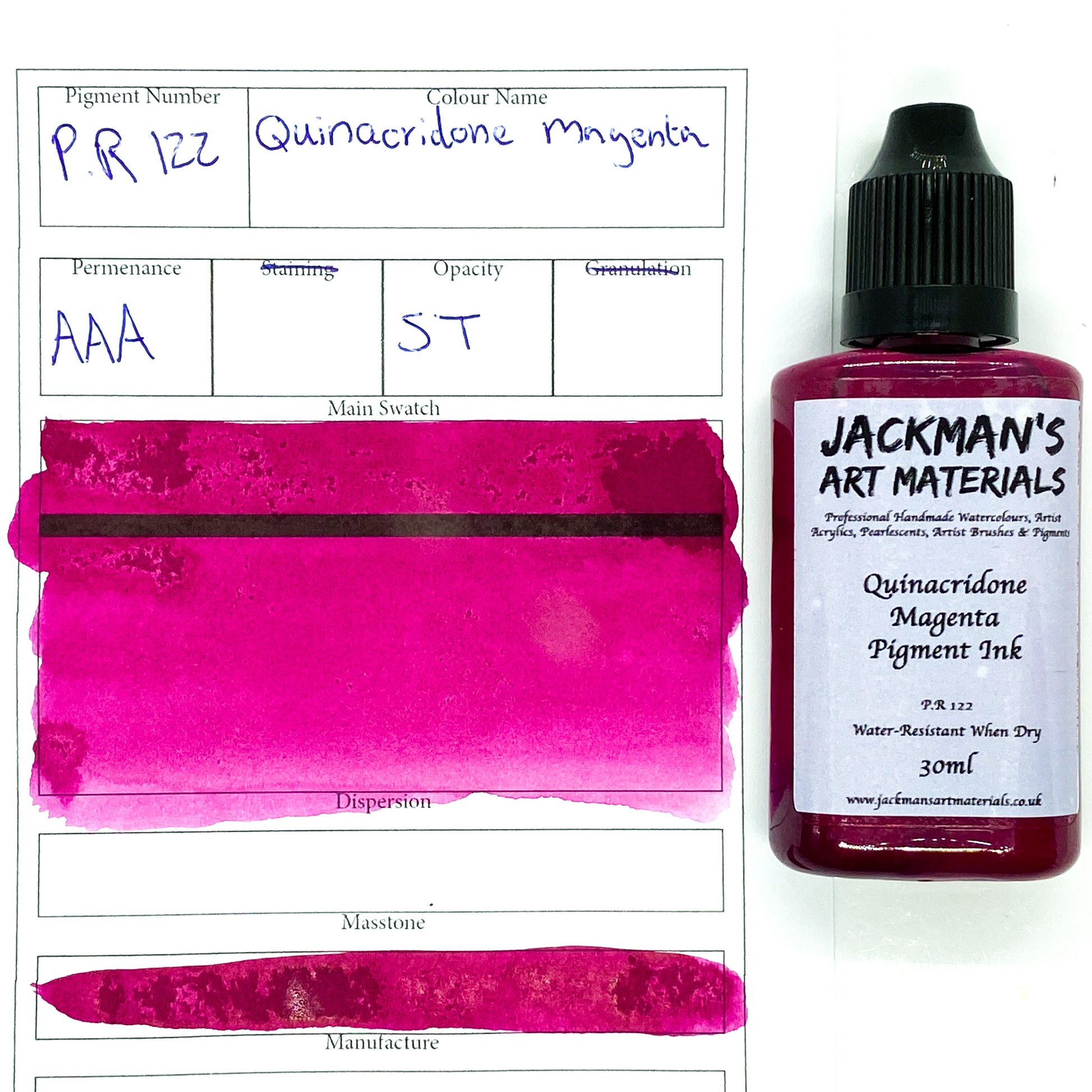 Quinacridone Magenta Pigment Ink - Jackman's Art Materials