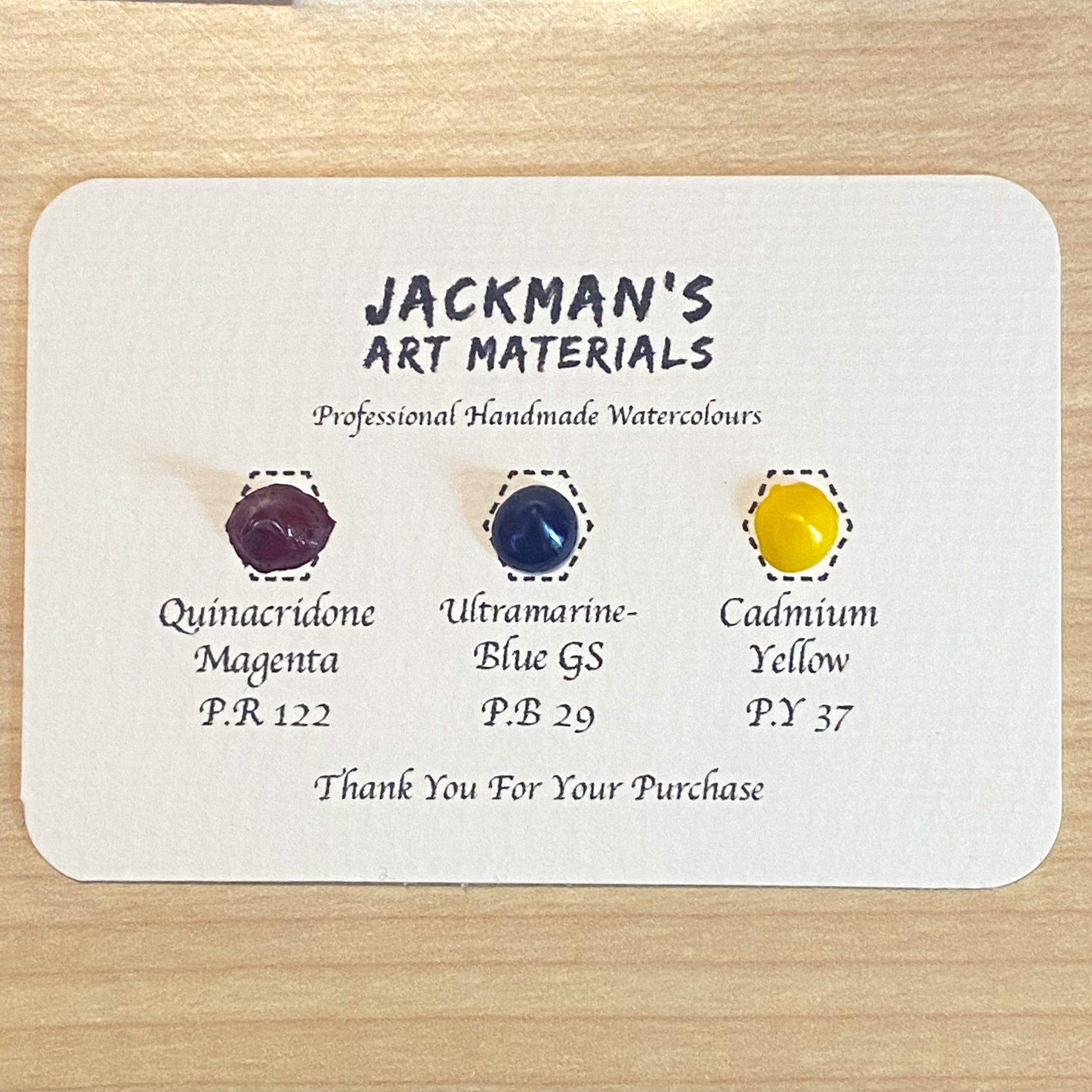 Professional Handmade Watercolour 3 Colour Dot Card  - Jackman's Art Materials