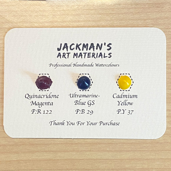 Professional Handmade Watercolour 3 Colour Dot Card  - Jackman's Art Materials
