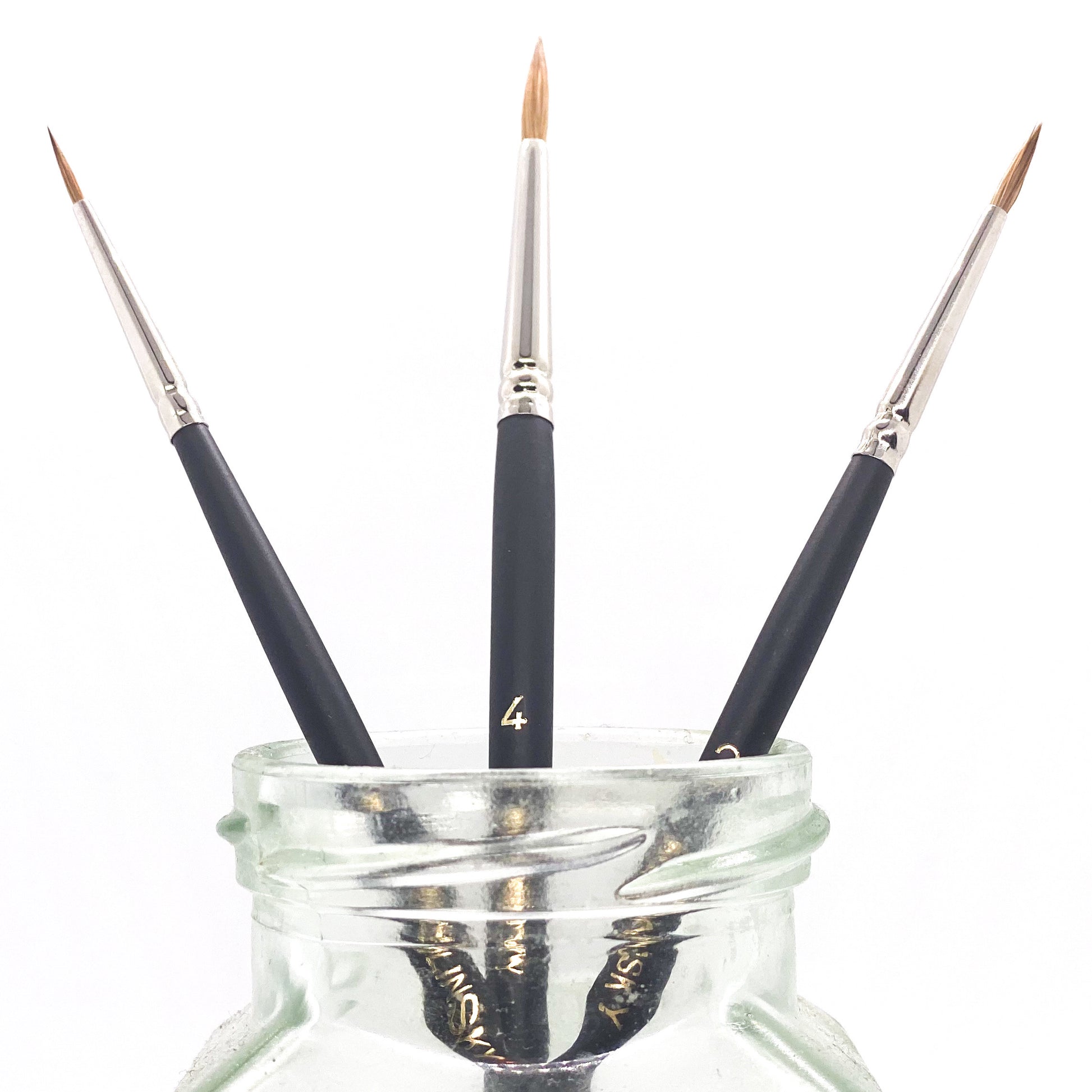 3 Kolinsky Round Brushes Set  - Jackman's Art Materials