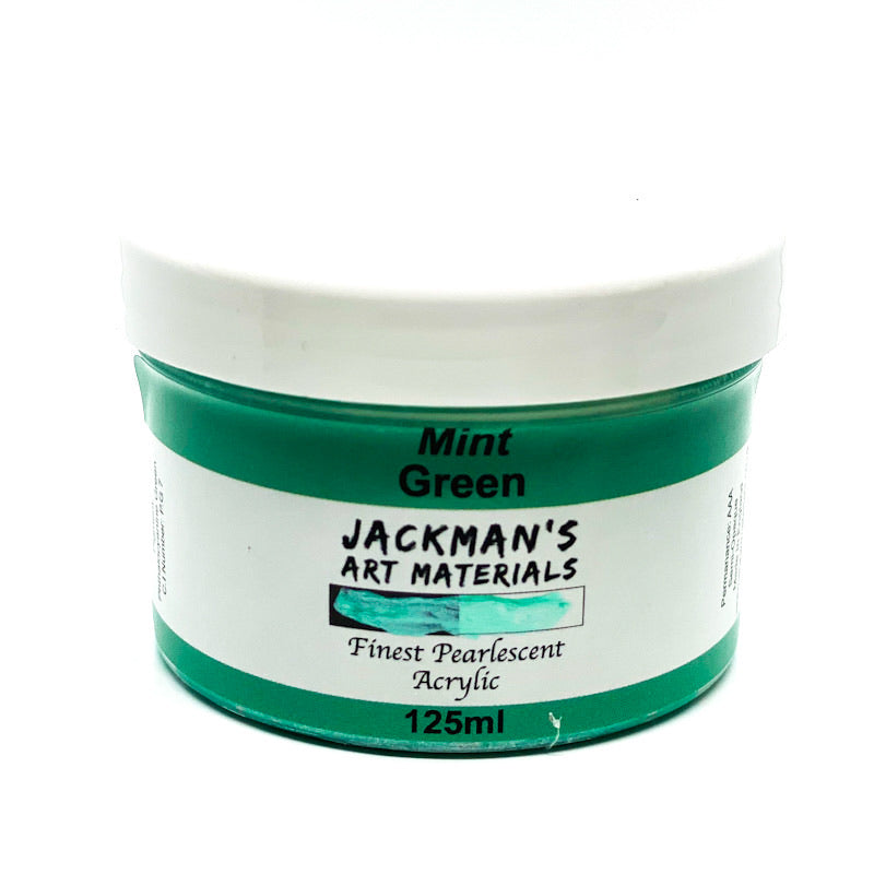 Mint Green Pearlescent Artist Acrylic Acrylic - Jackman's Art Materials