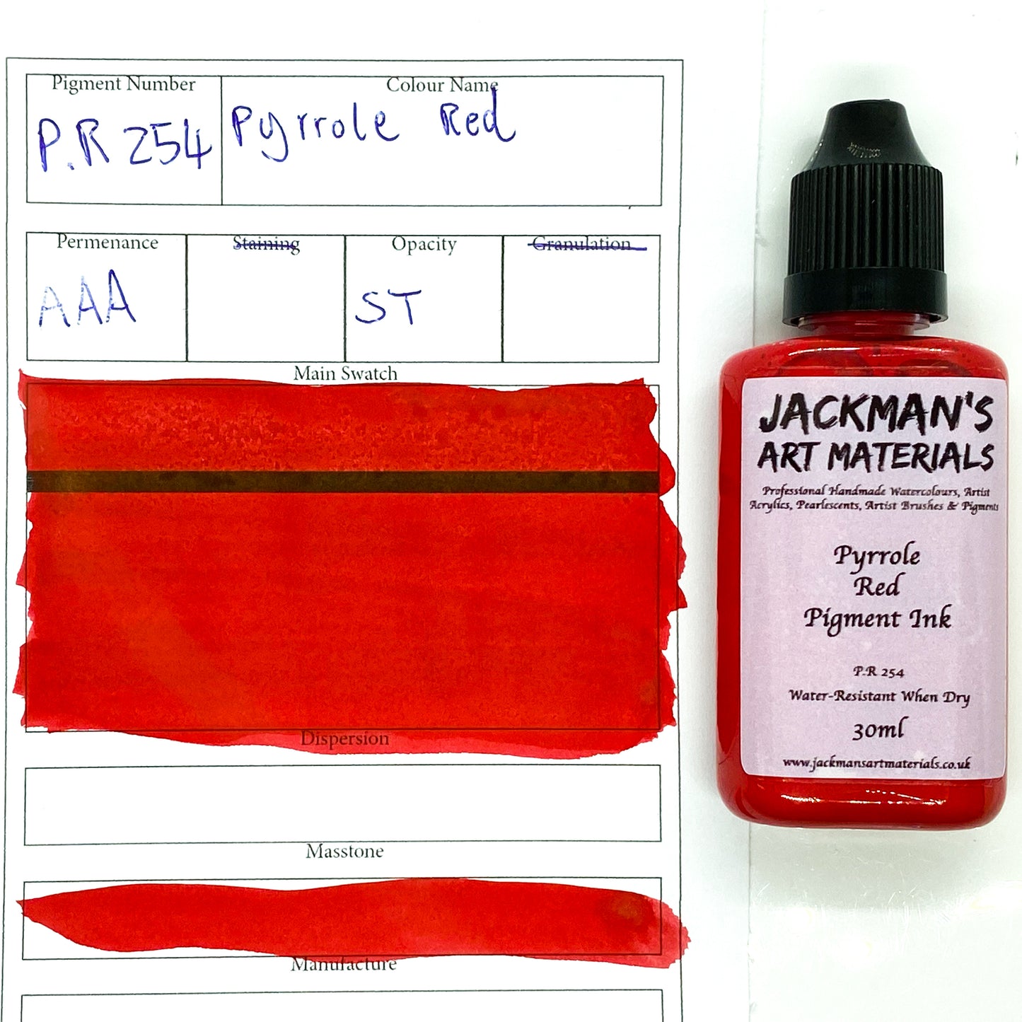 Pyrrole Red Pigment Ink - Jackman's Art Materials