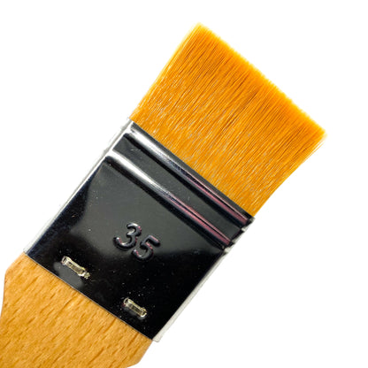 Extra Fine Golden Synthetic Flat Wash Brush Brushes - Jackman's Art Materials