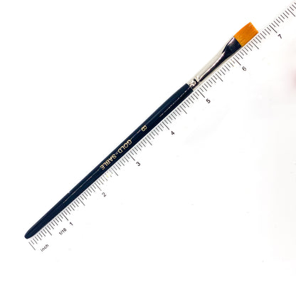 extra fine golden synthetic (gold sable) round & flat brushes set