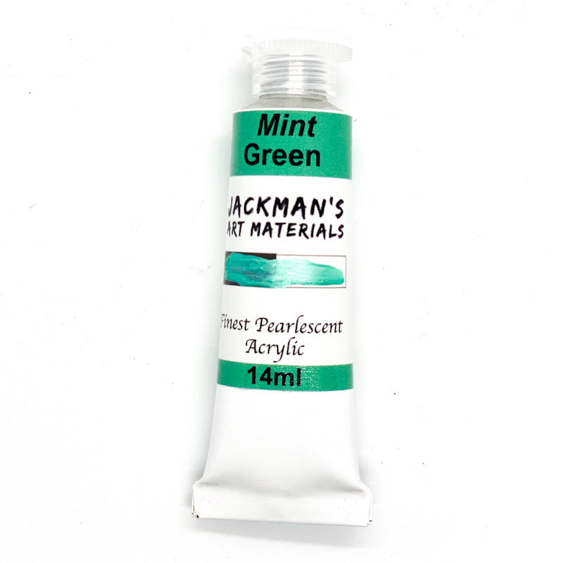 Mint Green Pearlescent Artist Acrylic Acrylic - Jackman's Art Materials