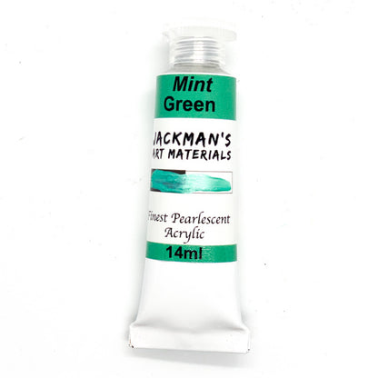 Mint Green Pearlescent Artist Acrylic Acrylic - Jackman's Art Materials