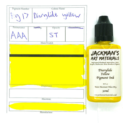 Diarylide Yellow Pigment Ink - Jackman's Art Materials