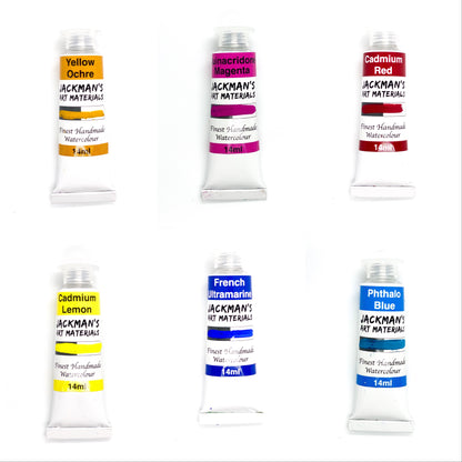 Primary Colours Warm & Cool Starter Pack set of 6  - Jackman's Art Materials