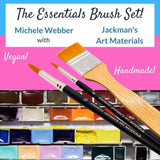 Watercolour Brushes for Beginners, the Essentials Set in Collaboration with Michele Webber Brush Set - Jackman's Art Materials