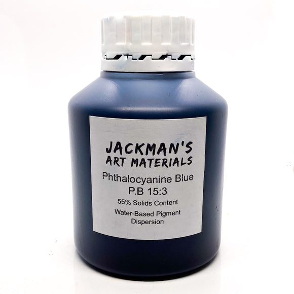 Phthalocyanine Blue P.B 15:3 Water-based pigment dispersion Dispersions - Jackman's Art Materials